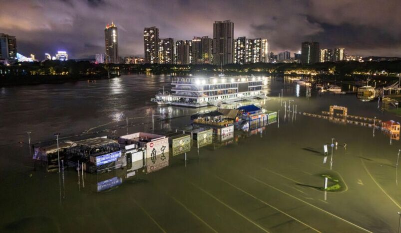 China climate change storms
